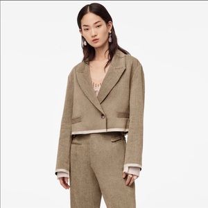 Zara cropped oversized blazer